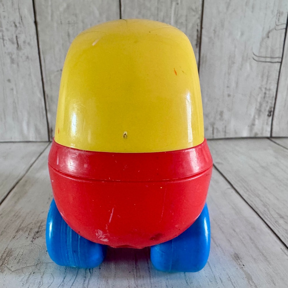 Vintage Fisher Price Little People Toddle Tots Chunky 5 Figures Cozy Coupe Set - Picture 9 of 11